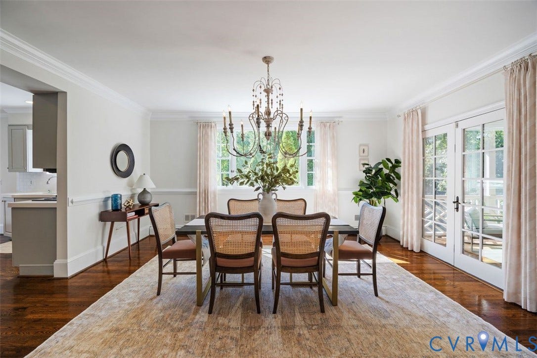 6805 River Road, Westham Ridge, Henrico, VA 23229 The perfect dining room for hosting meals.