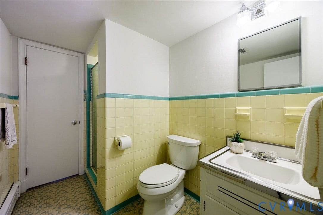 6805 River Road, Westham Ridge, Henrico, VA 23229 Mid Century bath for the basement rec room and bedroom 4.
