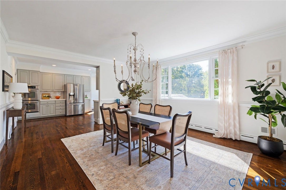 6805 River Road, Westham Ridge, Henrico, VA 23229 Ideal flow between kitchen and living spaces.
