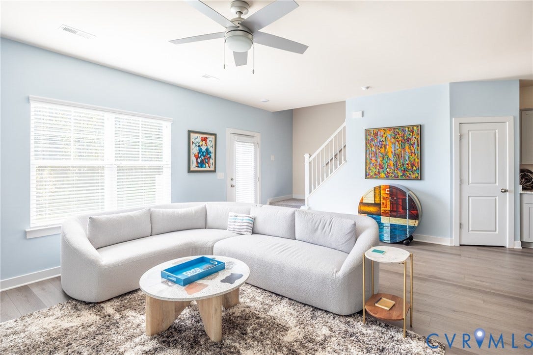 12548 Petrel Crossing, Midlothian, VA 23112 Vaulted ceiling with integrated lighting, wall-to-wall carpeting, and neutral interior paint