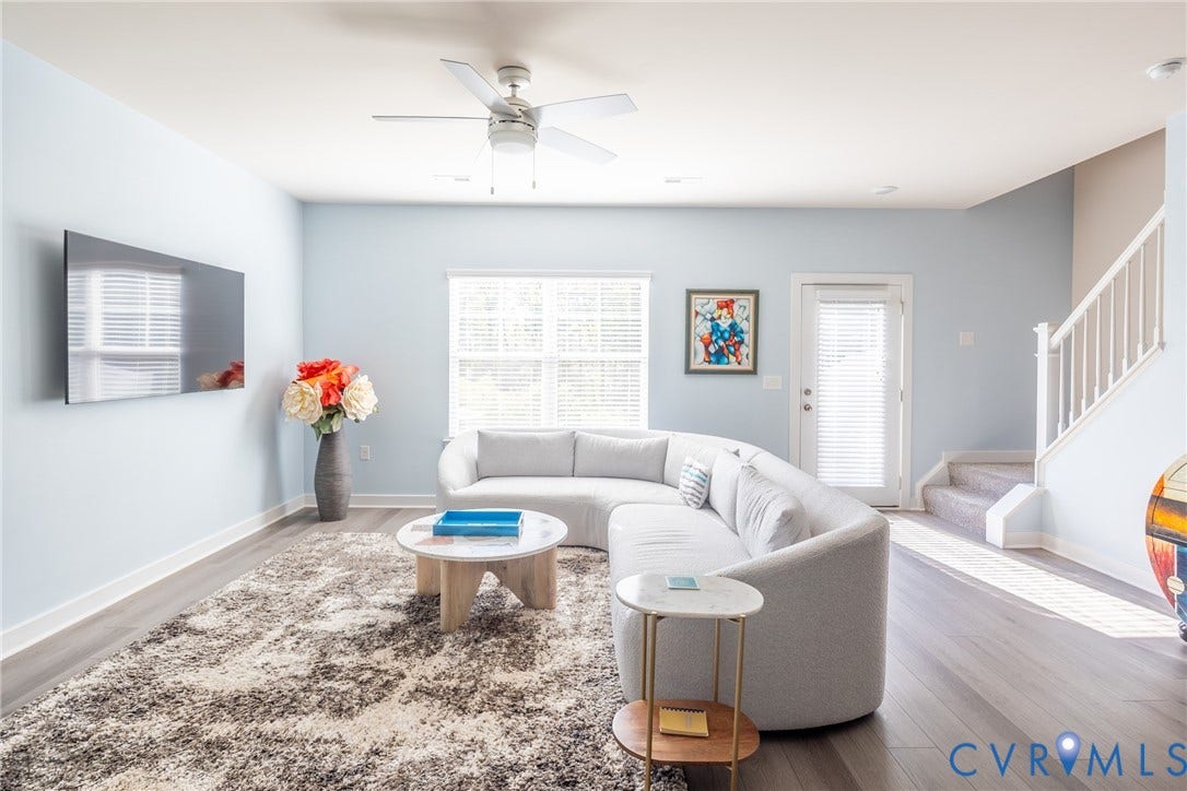 12548 Petrel Crossing, Midlothian, VA 23112 Livingroom with window to the woods and patio door