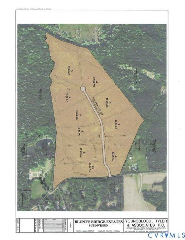 12101 Blunt's Bridge Estates Court, Blunt's Bridge Estates, Doswell, VA 23047 Blunts Bridge subdivision lots layout