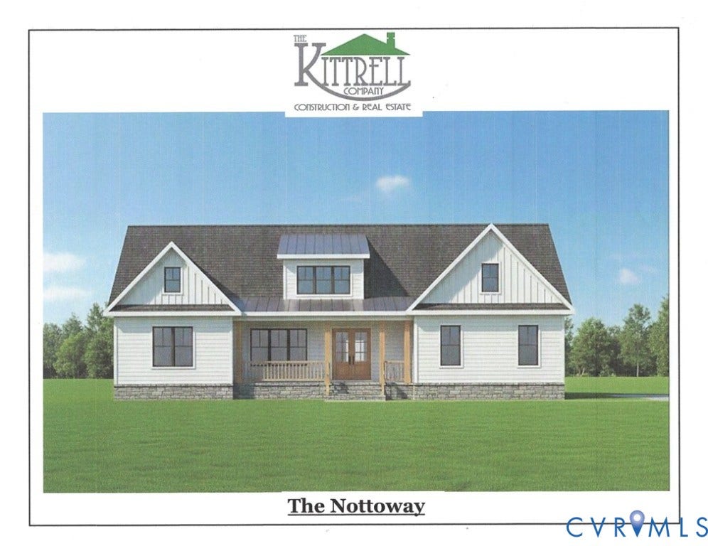 12101 Blunt's Bridge Estates Court, Blunt's Bridge Estates, Doswell, VA 23047 Front elevation rendering