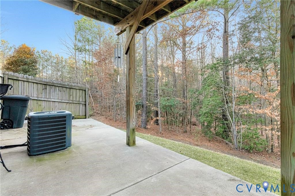 11600 Vicars Ridge Lane, Henrico, VA 23059 View of patio featuring central AC unit and fence