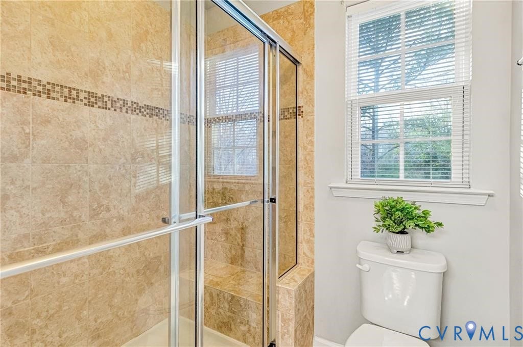 11600 Vicars Ridge Lane, Henrico, VA 23059 Bathroom featuring a shower stall and toilet