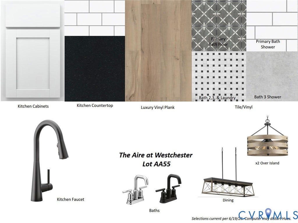16104 Esteem Way, Midlothian, VA 23113 Collage shows design finishes in the home.