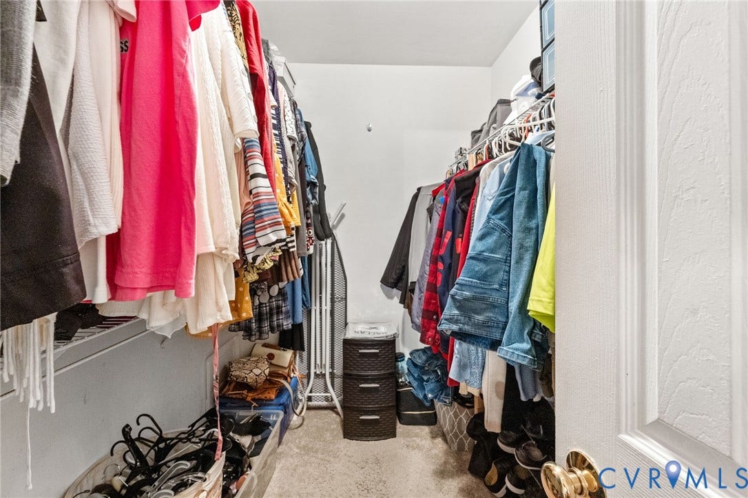 17030 Courtney Road, Reedy Church District, Hanover, VA 23069 Walk-in closet featuring tiered wire shelving and neutral carpeting