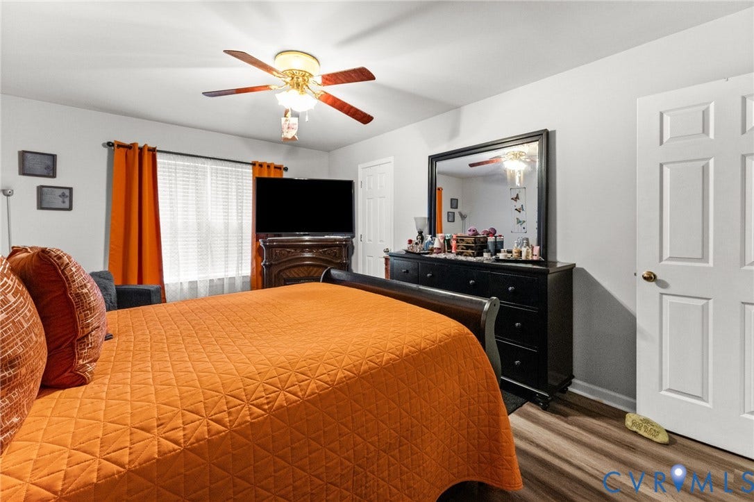17030 Courtney Road, Reedy Church District, Hanover, VA 23069 Wood-finish flooring, ceiling fan with integrated light fixture, and six-panel interior doors