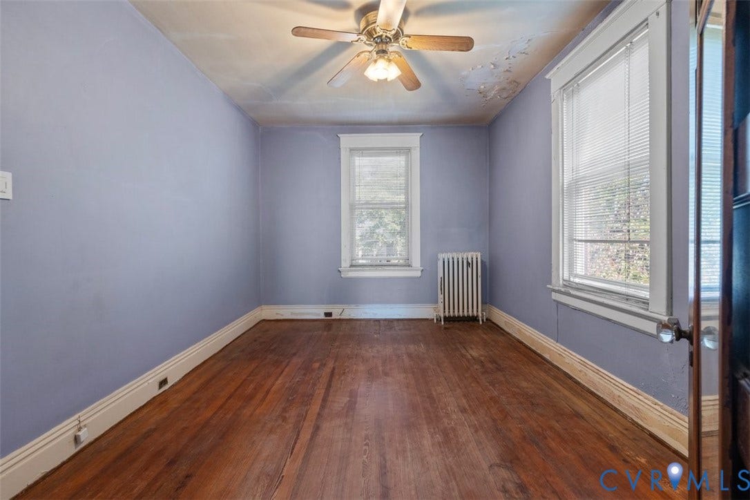 210 W Graham Road, Richmond, VA 23222 2nd bedroom featuring wood-finish flooring, two double-hung windows.