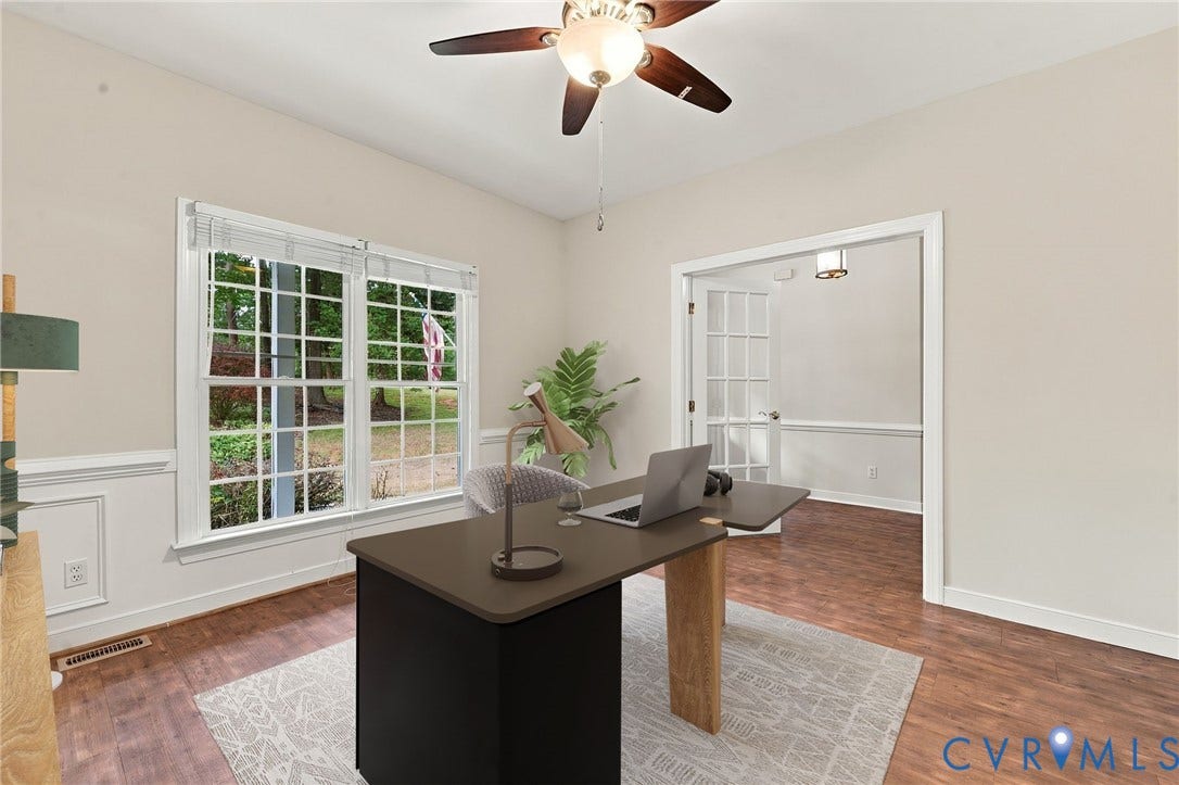 2654 Academy Road, Powhatan, VA 23139 Office or study with lots of natural light. Virtually staged concept