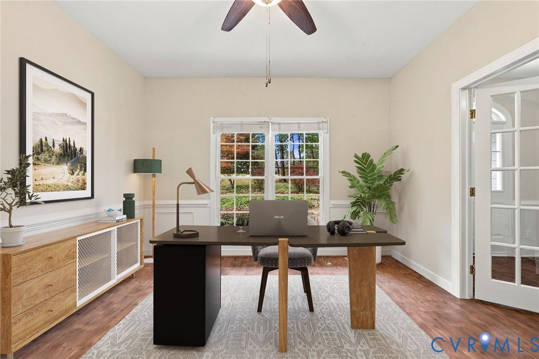 2654 Academy Road, Powhatan, VA 23139 Office or study with lots of natural light. Virtually staged concept