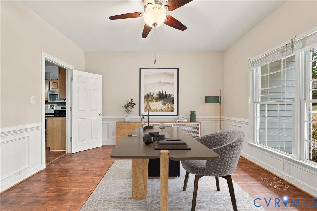 2654 Academy Road, Powhatan, VA 23139 Office or study with lots of natural light. Virtually staged concept