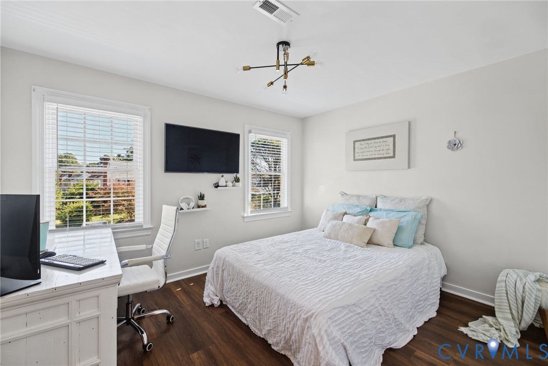 4504 Argonne Court, Glen Allen, VA 23060 Wood-finish flooring, multi-pane windows, and a multi-arm geometric ceiling fixture