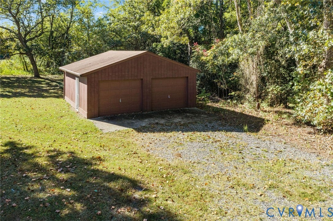 87 Pier Place, Town Of Kinsale, Kinsale, VA 22488 Detached 2-Car Garage with wood siding.