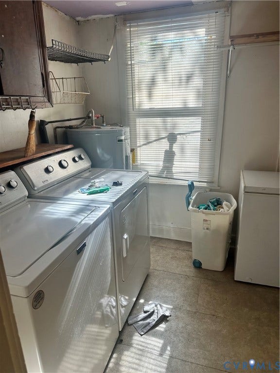 5 N Daisy Avenue, Henrico, VA 23075 Utility space featuring tiled flooring, a single-hung window with horizontal blinds, and wall-mounted wire shelving