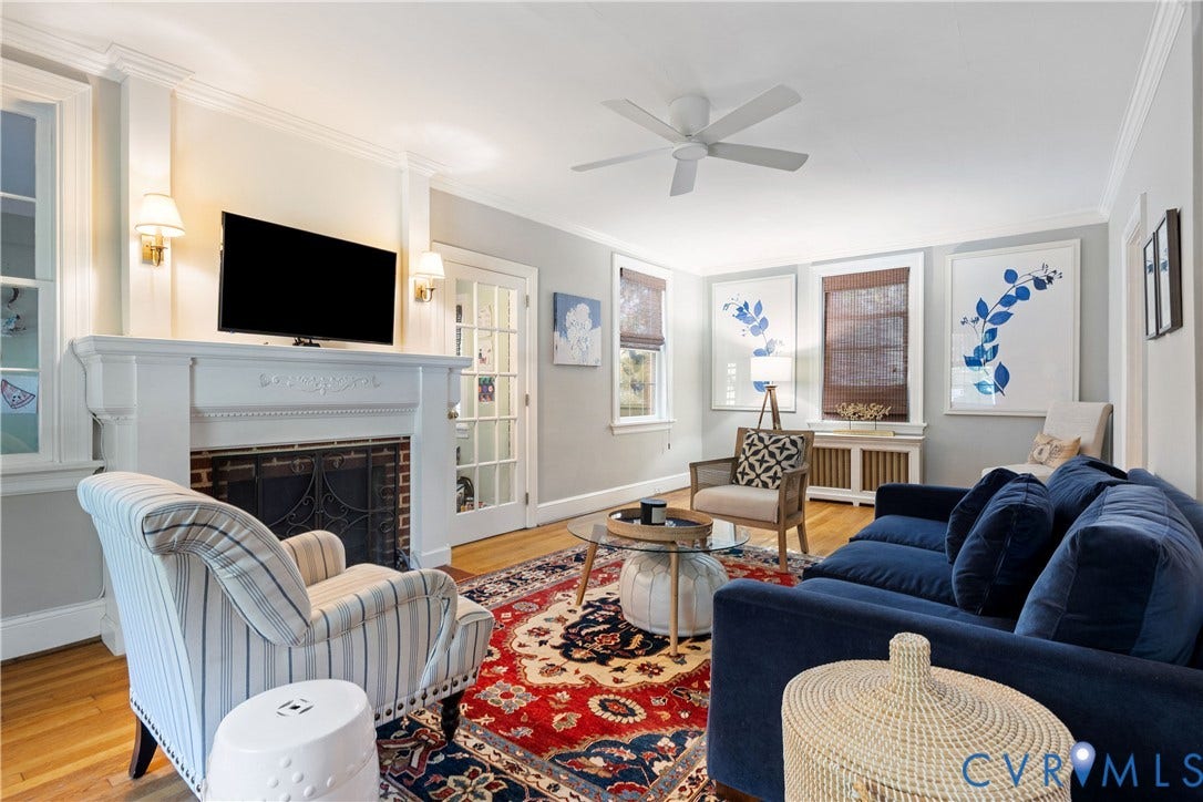 4810 W Seminary Avenue, Richmond, VA 23227 beautiful living room loaded with natural light