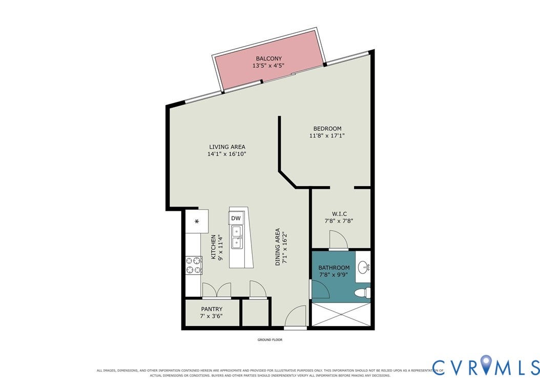 301 Virginia Street, #U1712, Richmond, VA 23219 Floor plan
