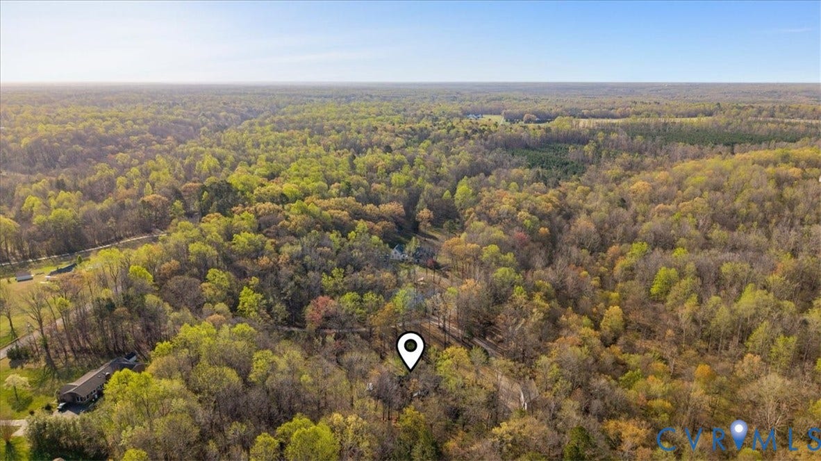 7040 Old Roxbury Road, Average, New Kent, VA 23141 Aerial perspective of a heavily wooded lot featuring dense mature forest and vast natural landscape