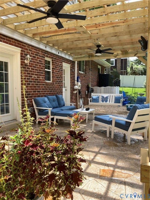 1120 Black Heath Road, Robious/Huguenot, Midlothian, VA 23113 Pergola with 2 outdoor ceiling fans