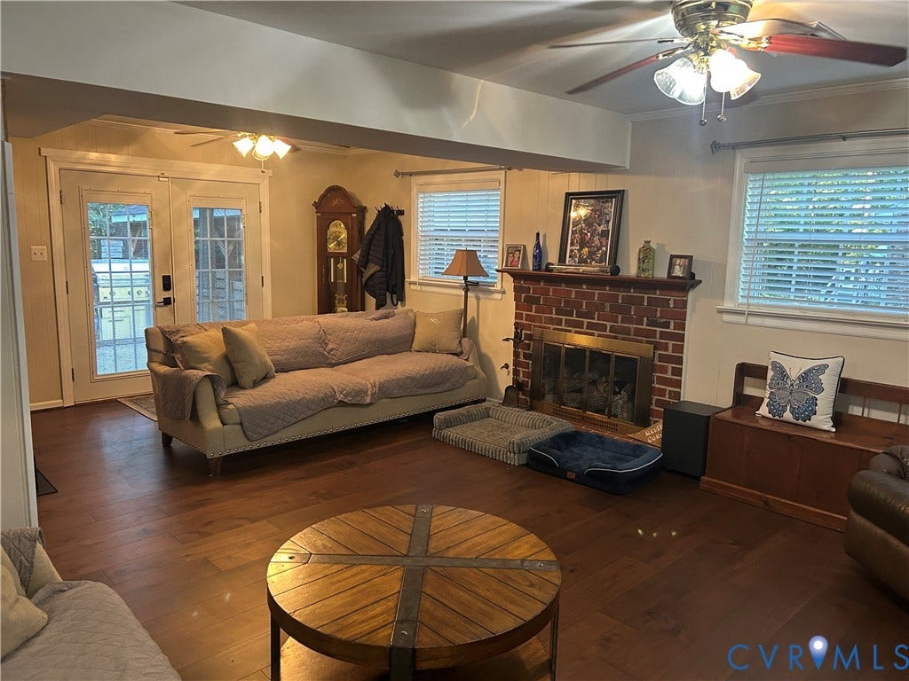 1120 Black Heath Road, Robious/Huguenot, Midlothian, VA 23113 LVT flooring, open concept, gas-burning fireplace insert.