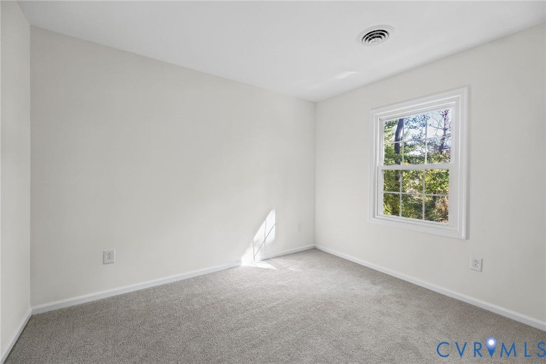 509 Overcliff Court, Walton Park, Midlothian, VA 23114 Neutral-toned interior space featuring wall-to-wall carpeting and a multi-pane window with white trim