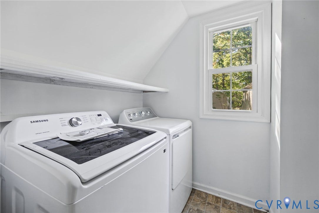 509 Overcliff Court, Walton Park, Midlothian, VA 23114 Laundry area featuring a built-in shelf, multi-pane window, and resilient flooring