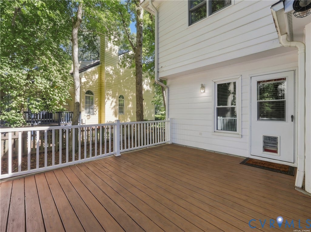 4712 Cedar Forest Road, Glen Allen, VA 23060 Another view of the rear deck.