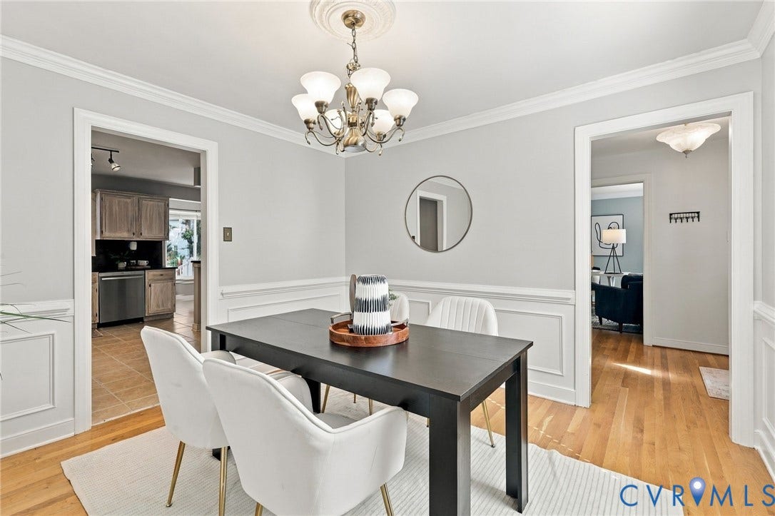 4712 Cedar Forest Road, Glen Allen, VA 23060 Formal dining room conveniently located between the kitchen and foyer, offering an ideal layout for entertaining.
