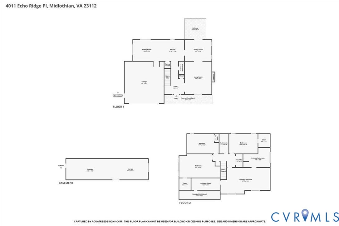 4011 Echo Ridge Place, Midlothian, VA 23112 Combined Floor plan