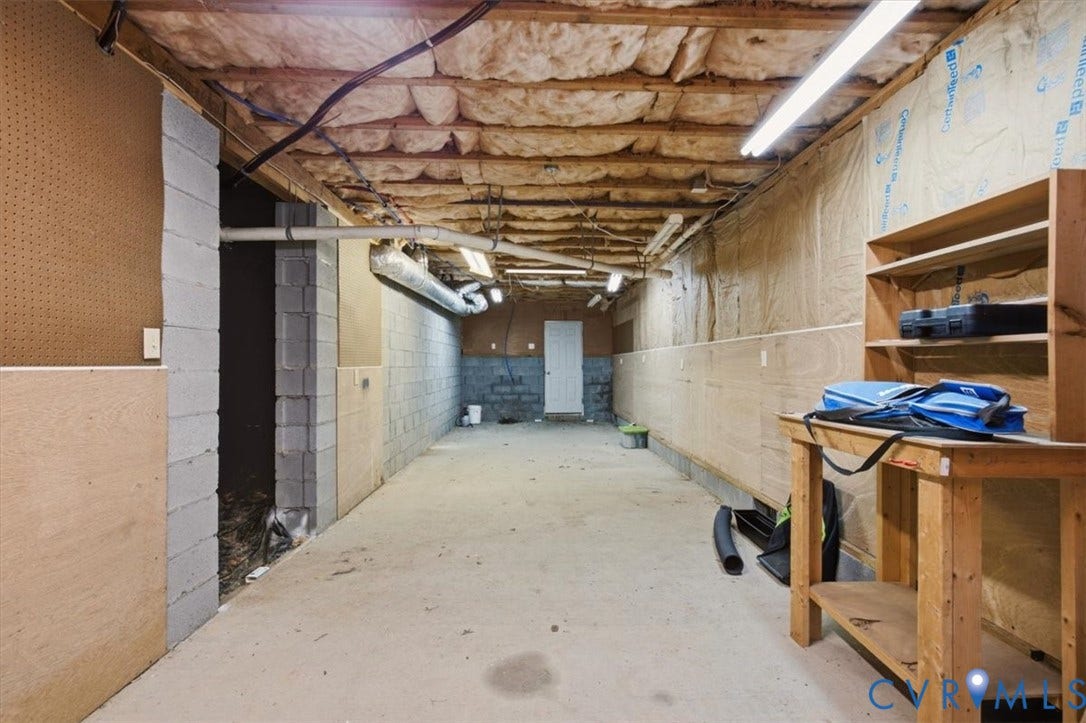 4011 Echo Ridge Place, Midlothian, VA 23112 Large walk in crawlspace/unfinished basement area with lighting/electric. Great for a workshop or added storage