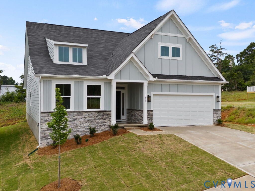 5614 Stingray Point Boulevard, Greenwood Estates, New Kent, VA 23124 This home is TO BE BUILT. The photo represents the plan, not the actual home. Design selections may vary.