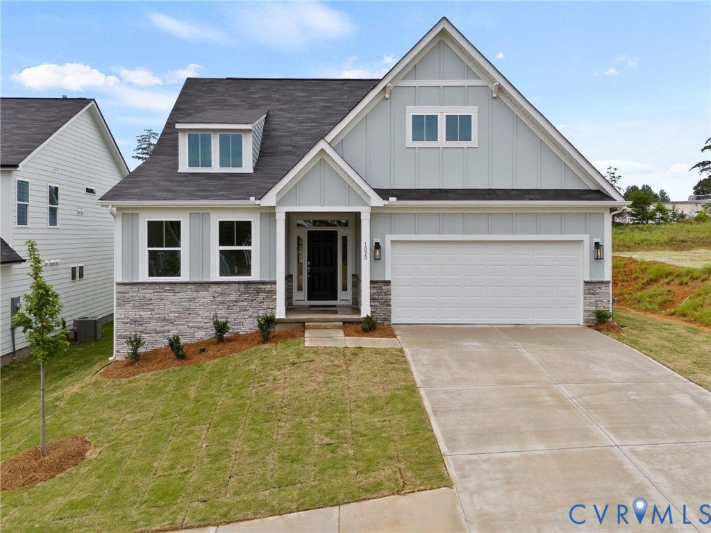 5614 Stingray Point Boulevard, Greenwood Estates, New Kent, VA 23124 This home is TO BE BUILT. The photo represents the plan, not the actual home. Design selections may vary.