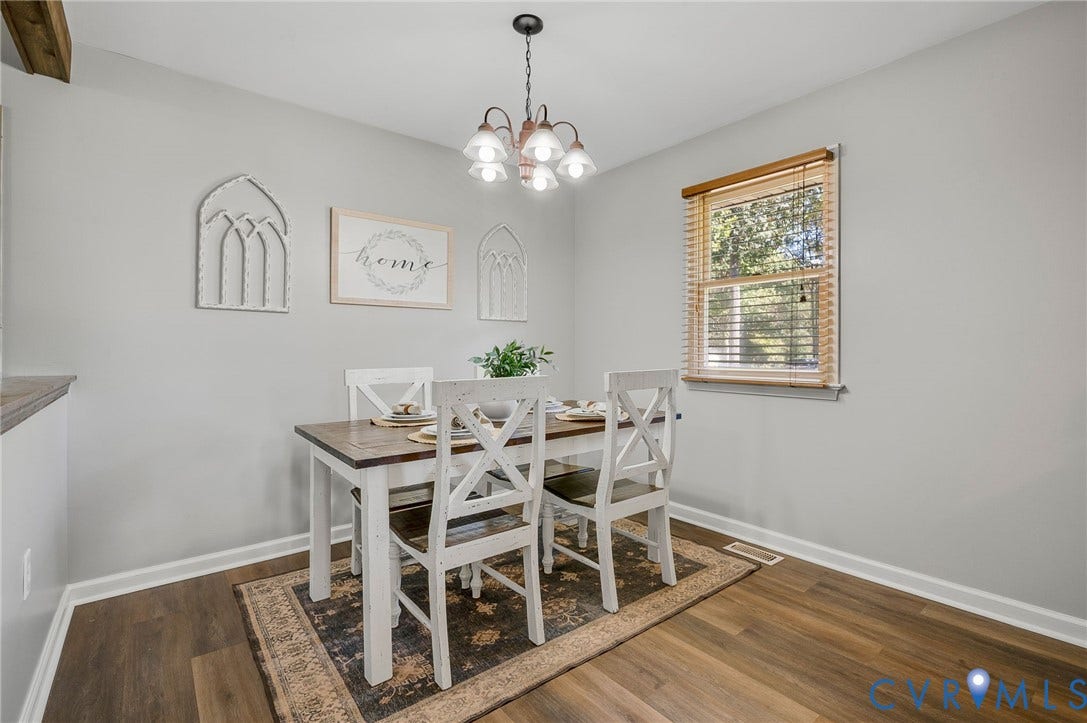 2790 Maidens Road, Powhatan, VA 23139 Dining Nook, tucked perfectly between the kitchen/garage & living room