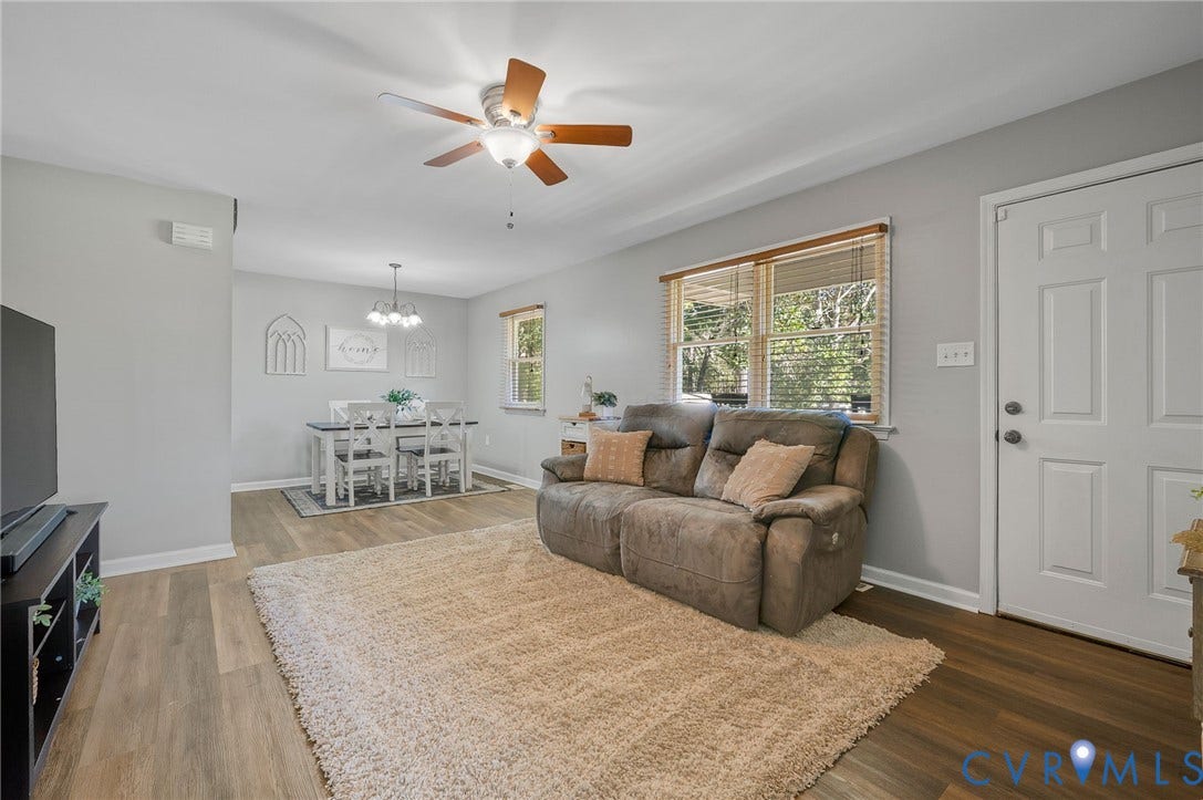 2790 Maidens Road, Powhatan, VA 23139 Newer LVP flooring and an open living/dining area