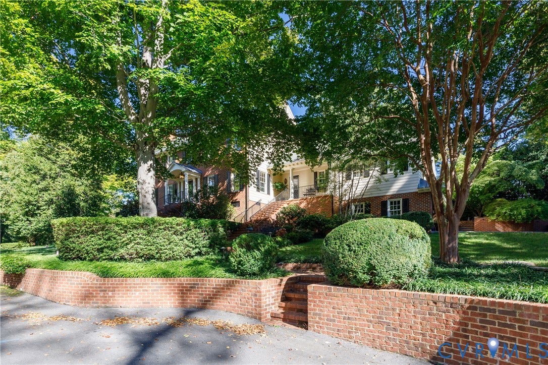 205 Poplar Lane, South Of Cary Street Rd, Richmond, VA 23226 Distinctive low brick retaining wall surrounds the property and adds to the appeal of this colonial home.