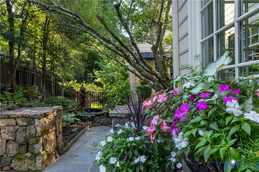 205 Poplar Lane, South Of Cary Street Rd, Richmond, VA 23226 View toward the the wrought iron gate