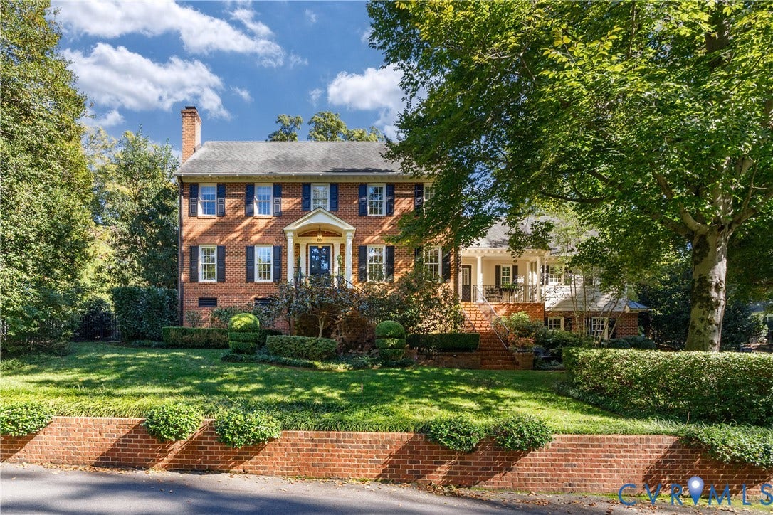 205 Poplar Lane, South Of Cary Street Rd, Richmond, VA 23226 Welcome to this handsome brick colonial featuring a side entry covered porch.