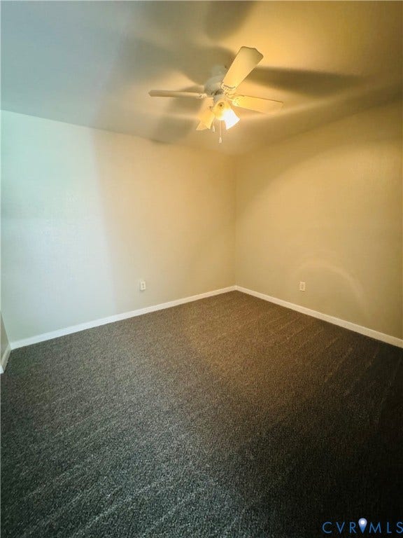 3517 Briel Street, #U18, Richmond, VA 23223 Neutral wall finish, gray wall-to-wall carpeting and a ceiling fan