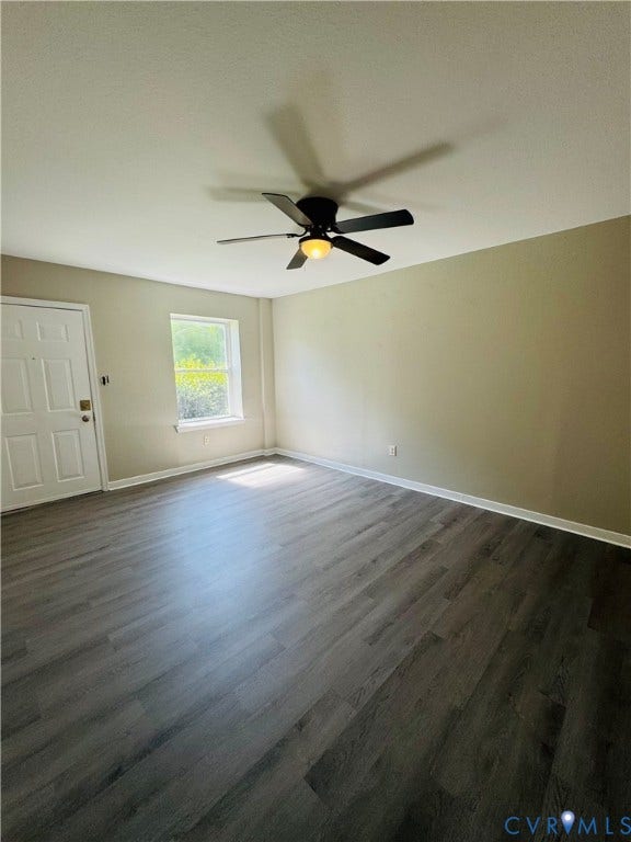 3517 Briel Street, #U18, Richmond, VA 23223 Neutral-toned interior featuring laminate flooring and a ceiling fan