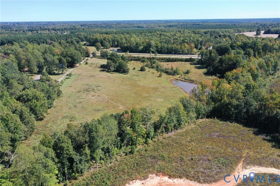 00 Patrick Henry HWY, Detached, Burkeville, VA 23922 Expansive acreage featuring cleared pasture, mature tree lines, and a natural pond