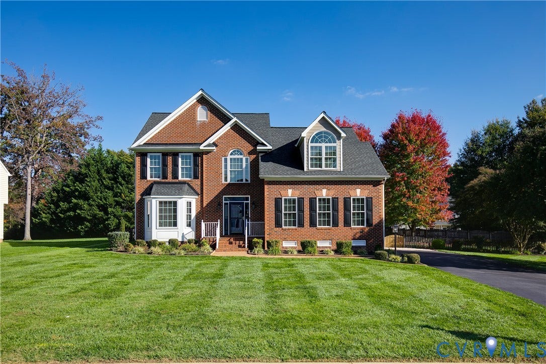 9607 Hill Trace Court, Hill Trace Subdivision, Glen Allen, VA 23060 built in 2005, brick and hardiplank