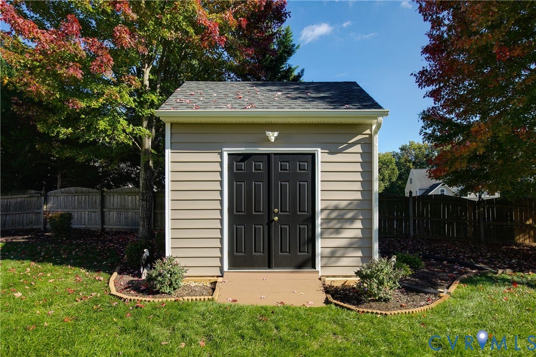 9607 Hill Trace Court, Hill Trace Subdivision, Glen Allen, VA 23060 Shed