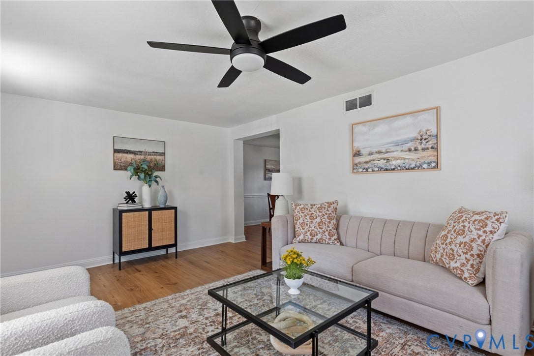 7406 Alycia Avenue, Henrico, VA 23228 Wood-finish flooring with white walls
