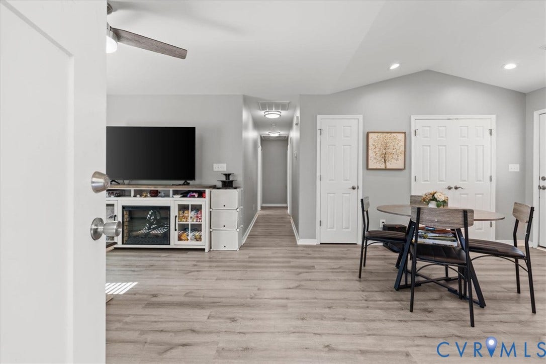 600 Highland Avenue, Hopewell, VA 23860 Vaulted ceilings, wood-finish flooring, recessed lighting, and multi-panel interior doors