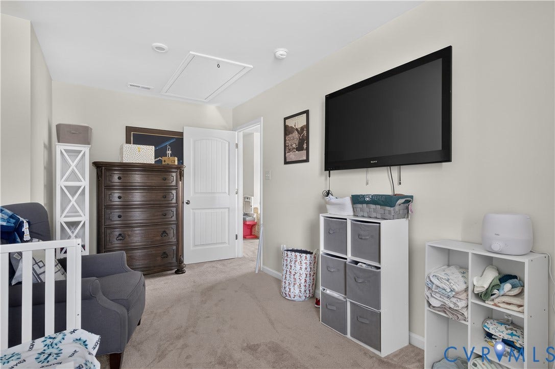 2230 Nightfall Drive, Chesterfield, VA 23236 Neutral-toned room featuring plush wall-to-wall carpeting and a multi-panel interior door