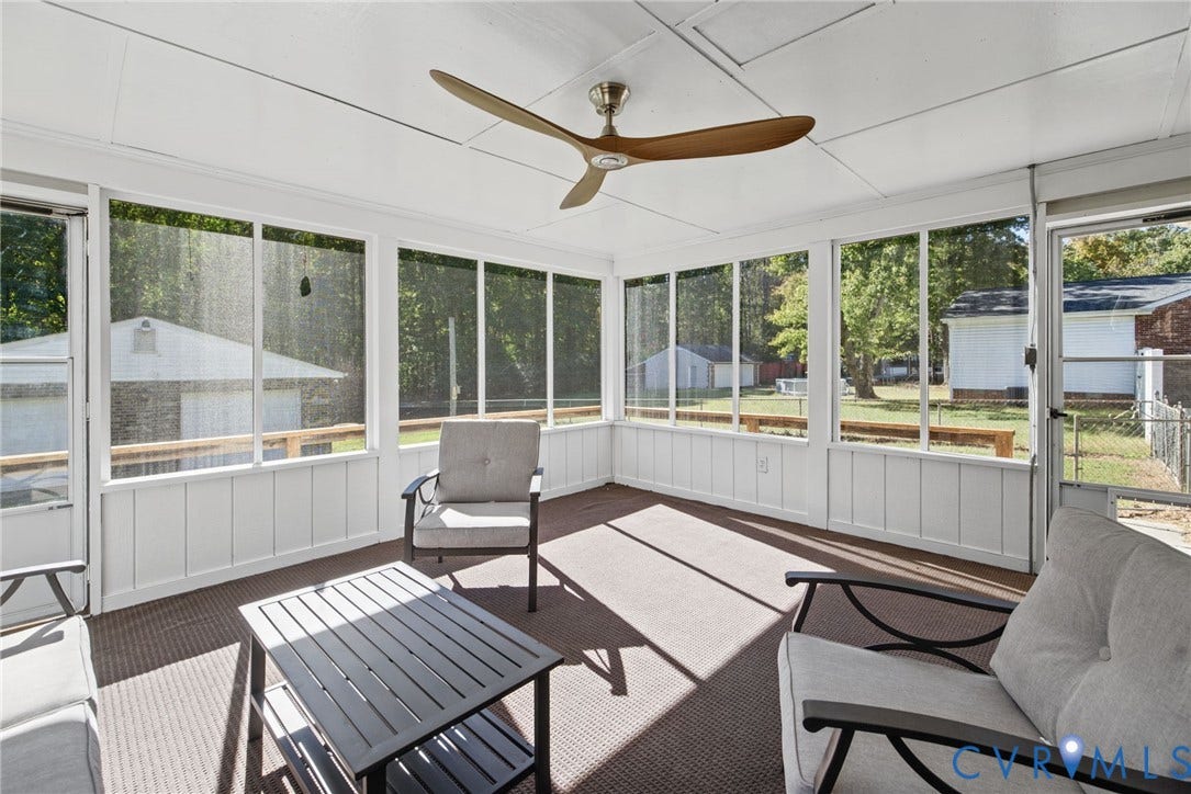 1629 Chippewa Lane, Powhatan, VA 23139 screen porch