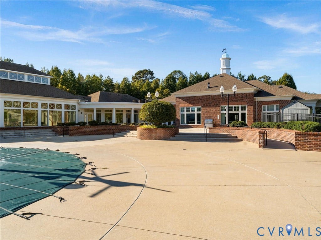 5726 Gossamer Place, Wynwood At FoxCreek, Moseley, VA 23120 Community outdoor pool and clubhouse
