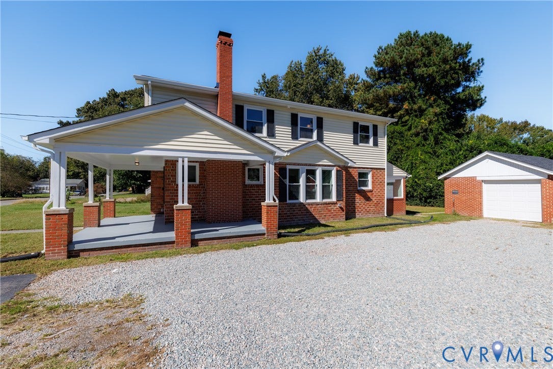 2213 W City Point Road, Hopewell, VA 23860 Oversized driveway and detached one car garage