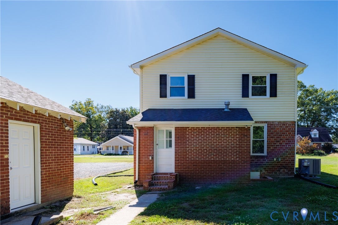 2213 W City Point Road, Hopewell, VA 23860 Rear of home with mudroom entry