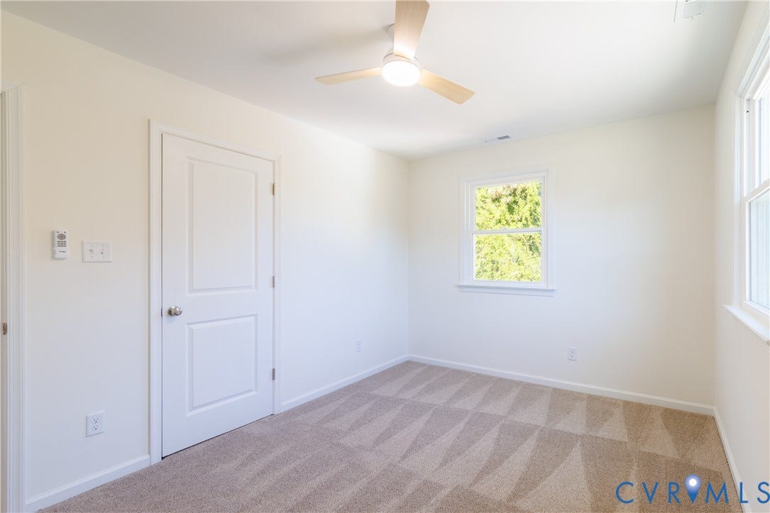 2213 W City Point Road, Hopewell, VA 23860 Upstairs bedroom with ceiling fan